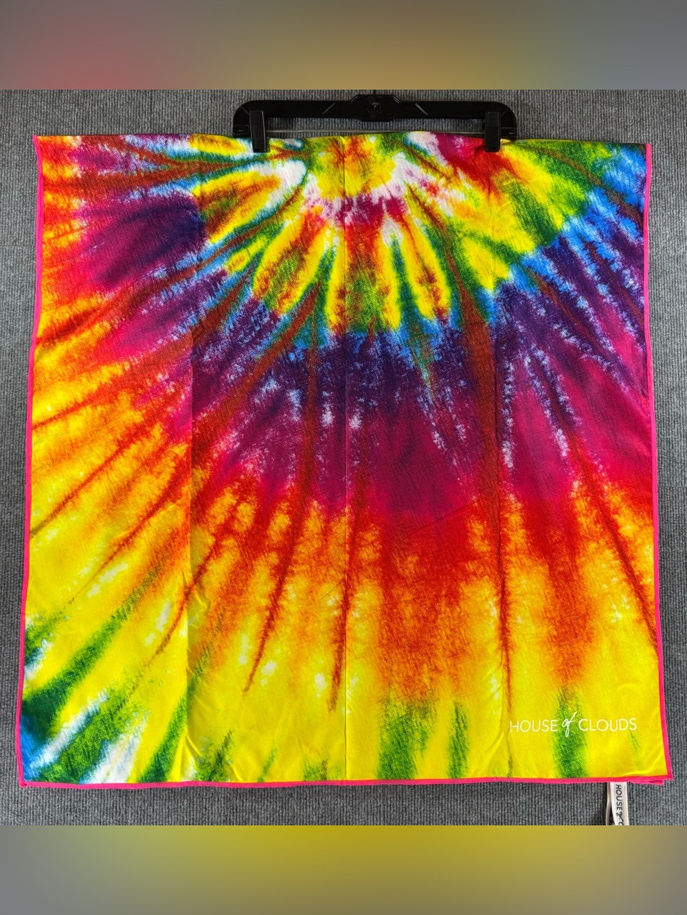 House of Clouds Tie Dye Sand Free Microfiber Beach Towel Quick Dry Packable Gym